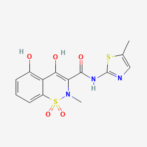 4,5-dihydroxy-2-methyl-N-(5-methyl-1,3-thiazol-2-yl)-1,1-dioxo-1lambda6,2-benzothiazine-3-carboxamide