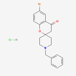 1'-Benzyl-6-bromospiro[chromene-2,4'-piperidin]-4(3H)-one hydrochloride