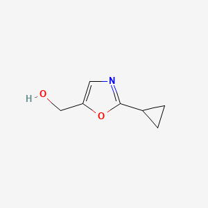 molecular formula C7H9NO2 B1381659 (2-Cyclopropyloxazol-5-yl)methanol CAS No. 1889959-79-8