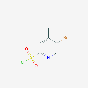 molecular formula C6H5BrClNO2S B1381663 5-Bromo-4-methylpyridine-2-sulfonyl chloride CAS No. 1602616-77-2