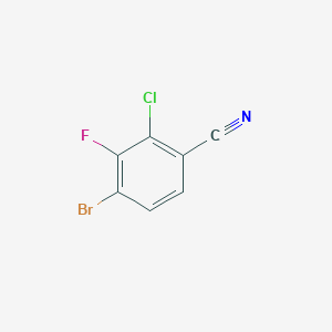 molecular formula C7H2BrClFN B1381674 4-Bromo-2-chloro-3-fluorobenzonitrile CAS No. 1427439-32-4