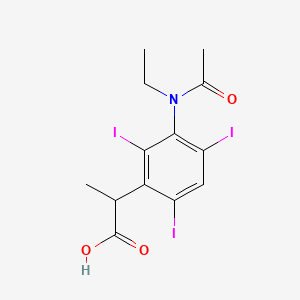 2-(3-(N-Ethylacetamido)-2,4,6-triiodophenyl)propionic acid