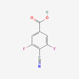 molecular formula C8H3F2NO2 B1381693 4-Cyano-3,5-difluorobenzoic acid CAS No. 1427084-20-5