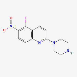 5-Iodo-6-nitro-2-piperazinylquinoline