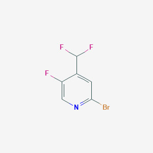molecular formula C6H3BrF3N B1381707 2-溴-4-(二氟甲基)-5-氟吡啶 CAS No. 1805299-88-0
