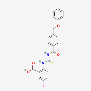 5-Iodo-2-[[4-(phenoxymethyl)benzoyl]carbamothioylamino]benzoic acid