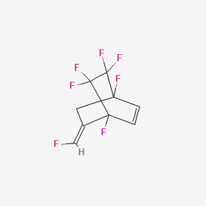 Bicyclo[2.2.2]oct-2-ene, 1,4,5,5,6,6-hexafluoro-7-(fluoromethylene)-, (E)-