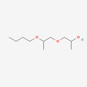 molecular formula C10H22O3<br>CH3(CH2)3OCHCH3CH2OCH2CHOHCH3<br>C10H22O3 B13817219 1-(2-Butoxypropoxy)propan-2-ol CAS No. 24083-03-2