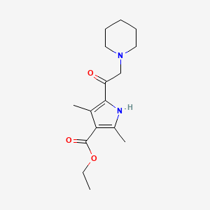 ethyl 2,4-dimethyl-5-(piperidin-1-ylacetyl)-1H-pyrrole-3-carboxylate