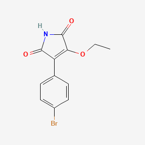 molecular formula C12H10BrNO3 B13817249 3-(4-Bromophenyl)-4-ethoxy-1h-pyrrole-2,5-dione CAS No. 23019-43-4