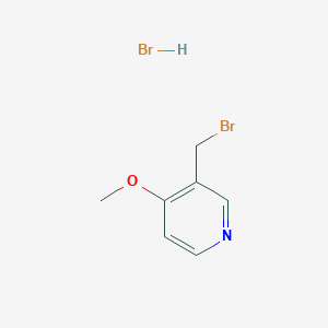 molecular formula C7H9Br2NO B1381726 3-(溴甲基)-4-甲氧基吡啶盐酸 CAS No. 1396762-17-6