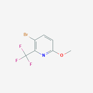 molecular formula C7H5BrF3NO B1381727 3-Bromo-6-methoxy-2-(trifluoromethyl)pyridine CAS No. 1214330-91-2