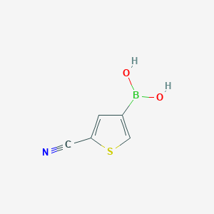 molecular formula C5H4BNO2S B1381736 (5-Cyanothiophen-3-yl)boronic acid CAS No. 1065184-99-7