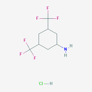 molecular formula C8H12ClF6N B1381737 3,5-Bis(trifluoromethyl)cyclohexanamine HCl CAS No. 226548-45-4