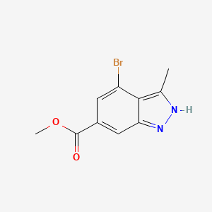 molecular formula C10H9BrN2O2 B1381744 4-溴-3-甲基-1H-吲唑-6-羧酸甲酯 CAS No. 1260382-01-1