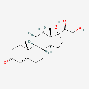 (8R,9S,10R,11S,13S,14S,17R)-9,11,12,12-tetradeuterio-17-hydroxy-17-(2-hydroxyacetyl)-10,13-dimethyl-2,6,7,8,11,14,15,16-octahydro-1H-cyclopenta[a]phenanthren-3-one