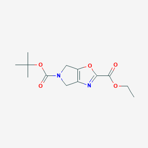 molecular formula C13H18N2O5 B1381745 5-tert-Butyl 2-ethyl 4H-pyrrolo[3,4-d]oxazole-2,5(6H)-dicarboxylate CAS No. 1445951-26-7