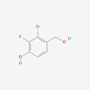 molecular formula C7H6BrFO2 B1381751 3-溴-2-氟-4-(羟甲基)苯酚 CAS No. 1807033-50-6