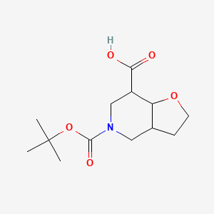 molecular formula C13H21NO5 B1381752 5-(tert-Butoxycarbonyl)octahydrofuro[3,2-c]pyridine-7-carboxylic acid CAS No. 1823406-41-2