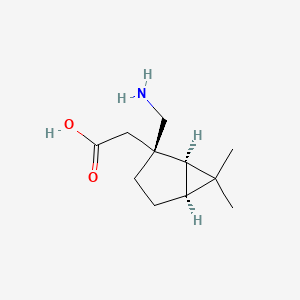 2-[(1R,2S,5S)-2-(aminomethyl)-6,6-dimethyl-2-bicyclo[3.1.0]hexanyl]acetic acid