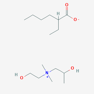 2-Hydroxy-N-(2-hydroxyethyl)-N,N-dimethylpropan-1-aminium 2-ethylhexanoate