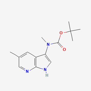 tert-Butyl(5-methyl-1H-pyrrolo[2,3-b]pyridin-3-yl)methylcarbamate