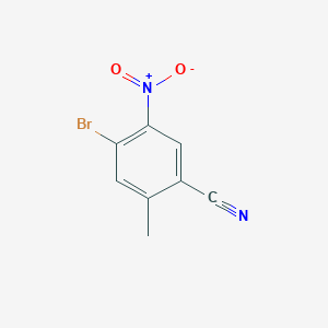 molecular formula C8H5BrN2O2 B1381756 4-溴-2-甲基-5-硝基苯甲腈 CAS No. 1807210-13-4