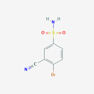 molecular formula C7H5BrN2O2S B1381759 4-Bromo-3-cyanobenzenesulfonamide CAS No. 1261670-91-0