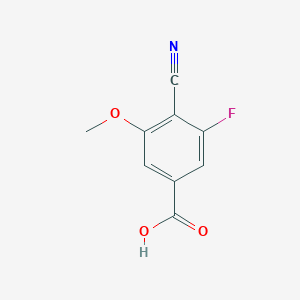 molecular formula C9H6FNO3 B1381760 4-Cyano-3-fluoro-5-methoxybenzoic acid CAS No. 1805456-35-2