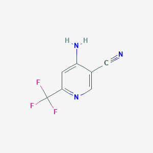 molecular formula C7H4F3N3 B1381761 4-氨基-6-(三氟甲基)吡啶-3-腈 CAS No. 1805396-59-1