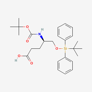 (4R)-5-[tert-butyl(diphenyl)silyl]oxy-4-[(2-methylpropan-2-yl)oxycarbonylamino]pentanoic acid