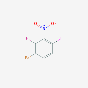 molecular formula C6H2BrFINO2 B1381764 1-溴-2-氟-4-碘-3-硝基苯 CAS No. 1807173-41-6