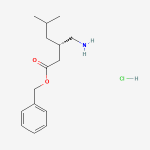 molecular formula C15H24ClNO2 B1381767 (S)-Benzyl 3-(aminomethyl)-5-methylhexanoate hydrochloride CAS No. 649748-11-8