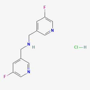 molecular formula C12H12ClF2N3 B1381768 双((5-氟吡啶-3-基)甲基)胺盐酸盐 CAS No. 1951439-24-9