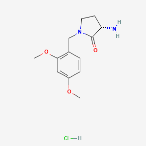 molecular formula C13H19ClN2O3 B1381769 (S)-3-Amino-1-(2,4-dimethoxybenzyl)pyrrolidin-2-one hydrochloride CAS No. 1951425-27-6