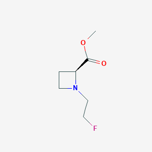 molecular formula C7H12FNO2 B1381771 (2S)-1-(2-氟乙基)-2-氮杂环丁烷甲酸甲酯 CAS No. 1860033-52-8