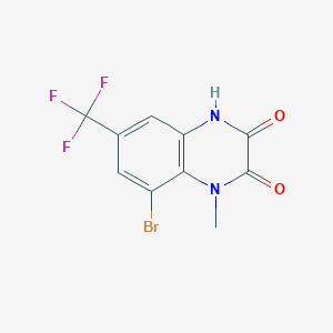molecular formula C10H6BrF3N2O2 B1381773 8-Bromo-1-methyl-6-(trifluoromethyl)-4H-quinoxaline-2,3-dione CAS No. 1864016-15-8