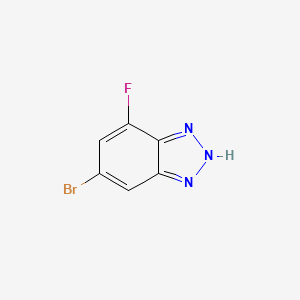molecular formula C6H3BrFN3 B1381775 5-溴-7-氟-1H-苯并[d][1,2,3]三唑 CAS No. 1588508-93-3