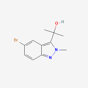 molecular formula C11H13BrN2O B1381777 2-(5-溴-2-甲基-2H-吲哚-3-基)丙醇 CAS No. 1823787-20-7