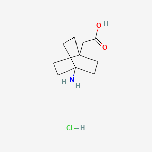 molecular formula C10H18ClNO2 B1381779 2-{4-氨基双环[2.2.2]辛烷-1-基}乙酸盐酸盐 CAS No. 28345-44-0
