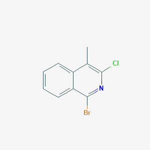 molecular formula C10H7BrClN B1381782 1-Bromo-3-chloro-4-methylisoquinoline CAS No. 1396762-45-0