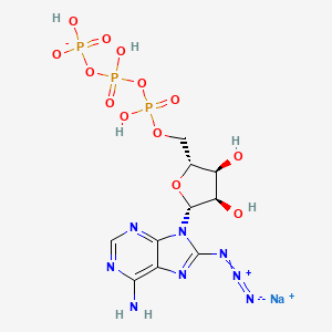 sodium;[[[(2R,3S,4R,5R)-5-(6-amino-8-azidopurin-9-yl)-3,4-dihydroxyoxolan-2-yl]methoxy-hydroxyphosphoryl]oxy-hydroxyphosphoryl] hydrogen phosphate