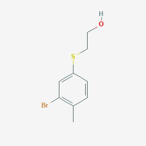 molecular formula C9H11BrOS B1381792 2-(3-溴-4-甲基苯硫基)乙醇 CAS No. 1338603-02-3