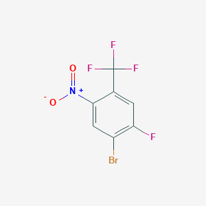 molecular formula C7H2BrF4NO2 B1381794 1-Bromo-2-fluoro-5-nitro-4-(trifluoromethyl)benzene CAS No. 1421599-50-9