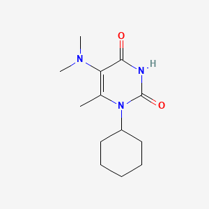 molecular formula C13H21N3O2 B13817940 Uracil, 1-cyclohexyl-5-(dimethylamino)-6-methyl- CAS No. 32150-40-6