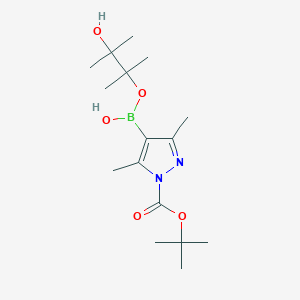 [3,5-Dimethyl-1-[(2-methylpropan-2-yl)oxycarbonyl]pyrazol-4-yl]-(3-hydroxy-2,3-dimethylbutan-2-yl)oxyborinic acid