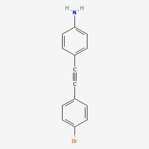 molecular formula C14H10BrN B13817975 4-Amino-4'-bromotolane 