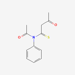 molecular formula C12H13NO2S B13817994 N-(3-Oxobutanethioyl)-N-phenylacetamide 