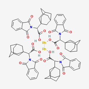 molecular formula C80H84N4O16Rh2 B13818019 Tetrakis[(R)-(-)-(1-adamantyl)-(N-phthalimido)acetato]dirhodium(II) 