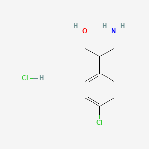 molecular formula C9H13Cl2NO B1381813 3-Amino-2-(4-chlorophenyl)propan-1-ol hydrochloride CAS No. 1280721-64-3